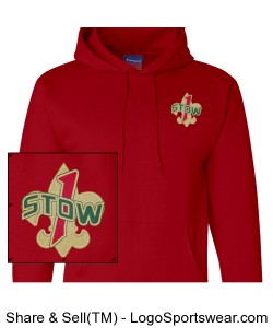 Red Troop 1 Stow hoodie Design Zoom